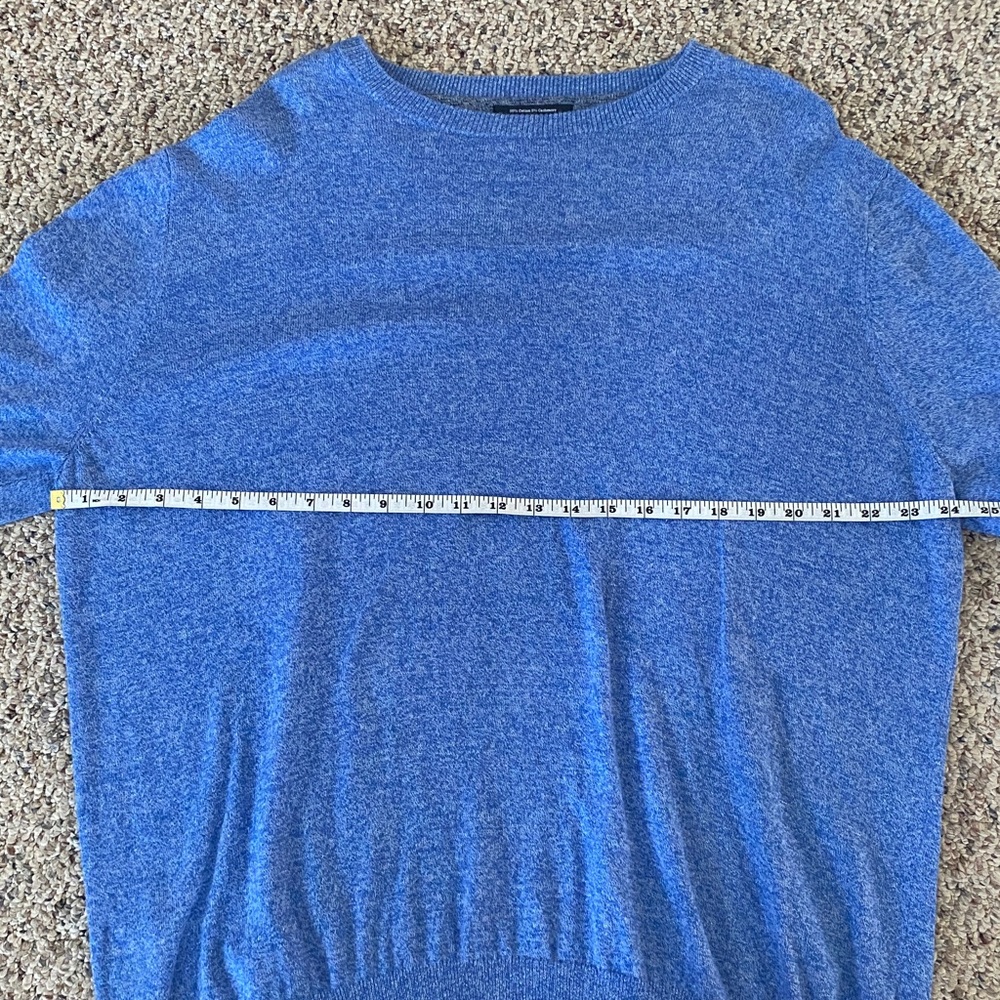 Nordstrom Men’s Heather Blue Crew Neck Sweater Dadcore - Picture 4 of 5